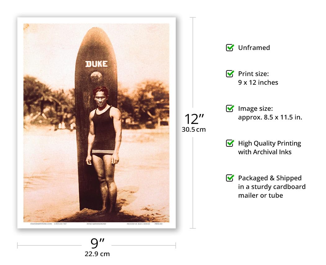 Amazon.com: Duke Kahanamoku - Famous Hawaiian Surfer and Olympic